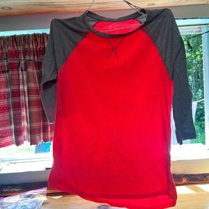 Pink and grey athletic wear shirt